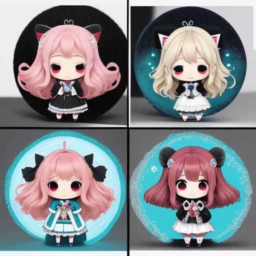 Kawaii, Big eyes, Small nose and mouth, Round facial feature...