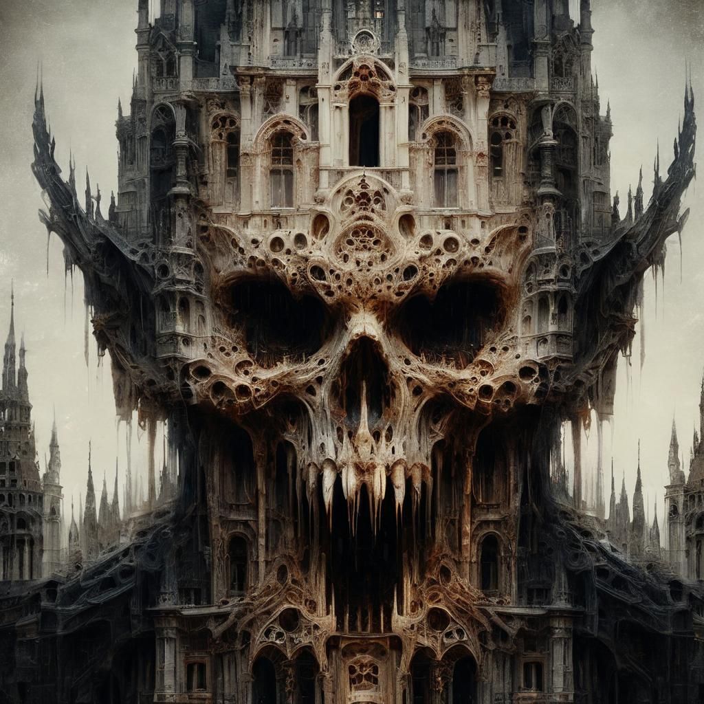 Darkly Sinister Double Exposure Art Piece