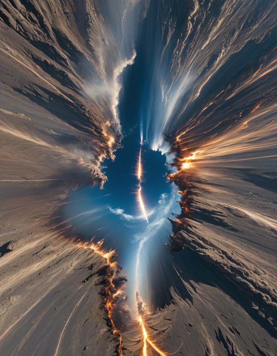 Surreal Ear and Eye Landscape with Detailed Features