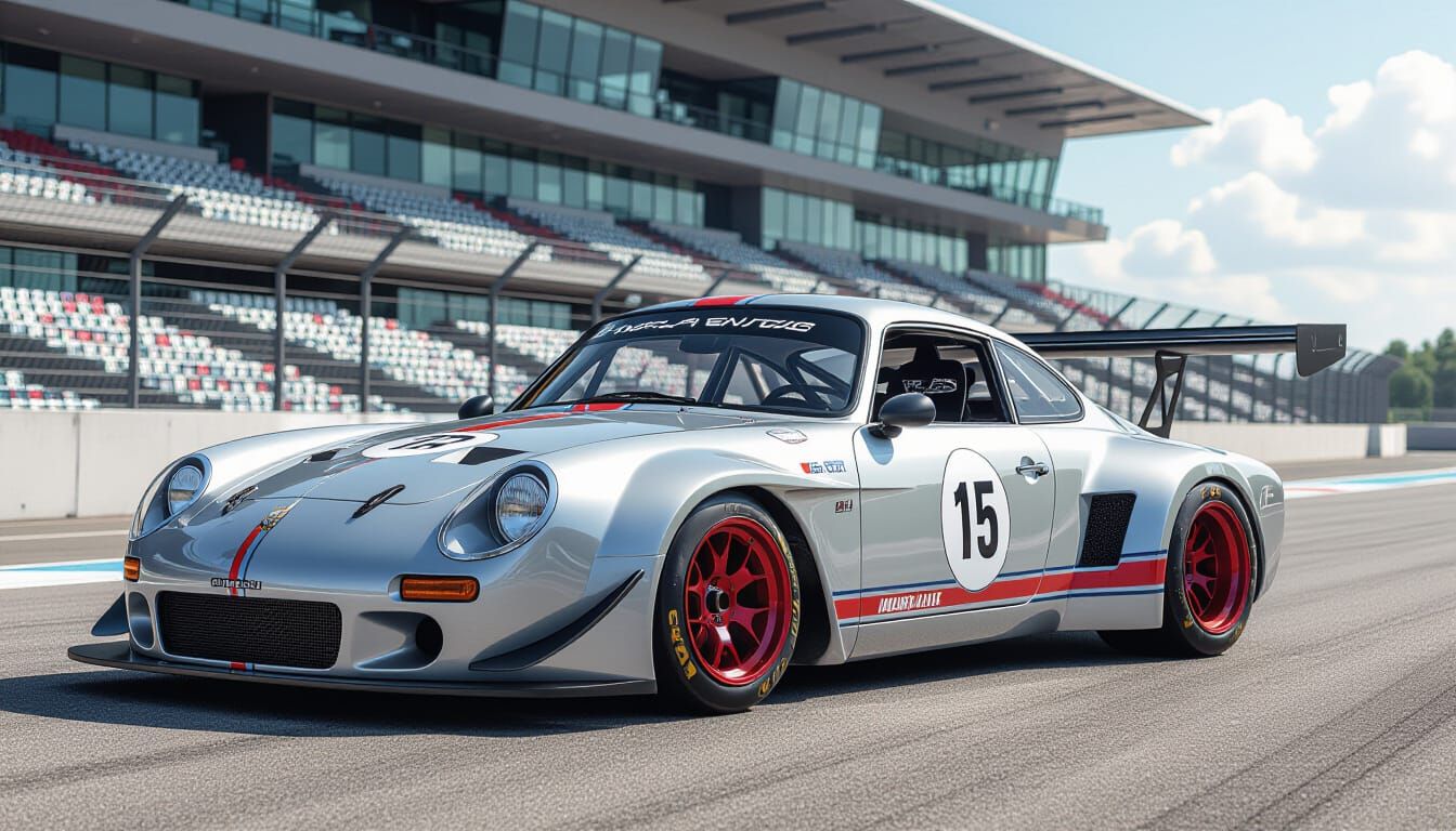 Karmann Ghia GT3 Race Car with Martini Livery