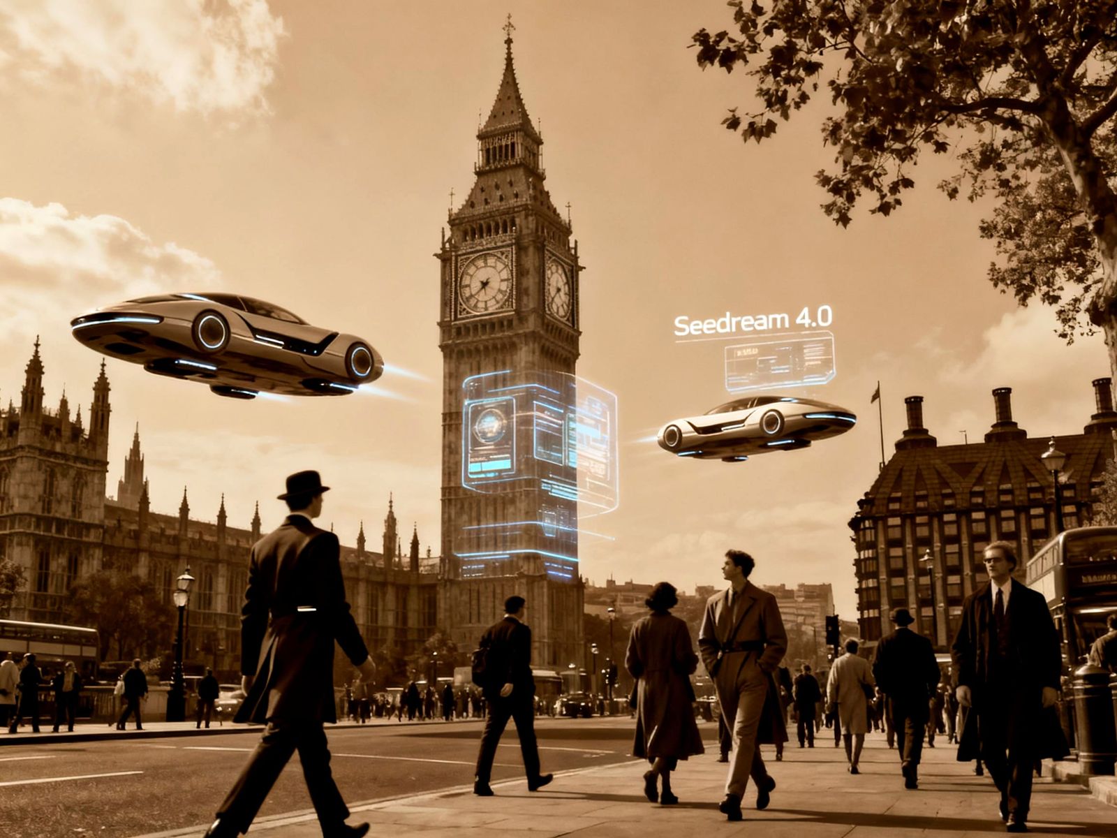 Nostalgic London 2100: Hover-Cars & Holograms