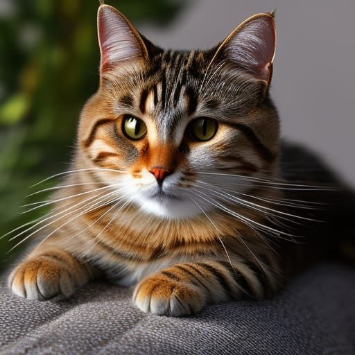 Fiery Feline: A Hyperrealistic Digital Masterpiece