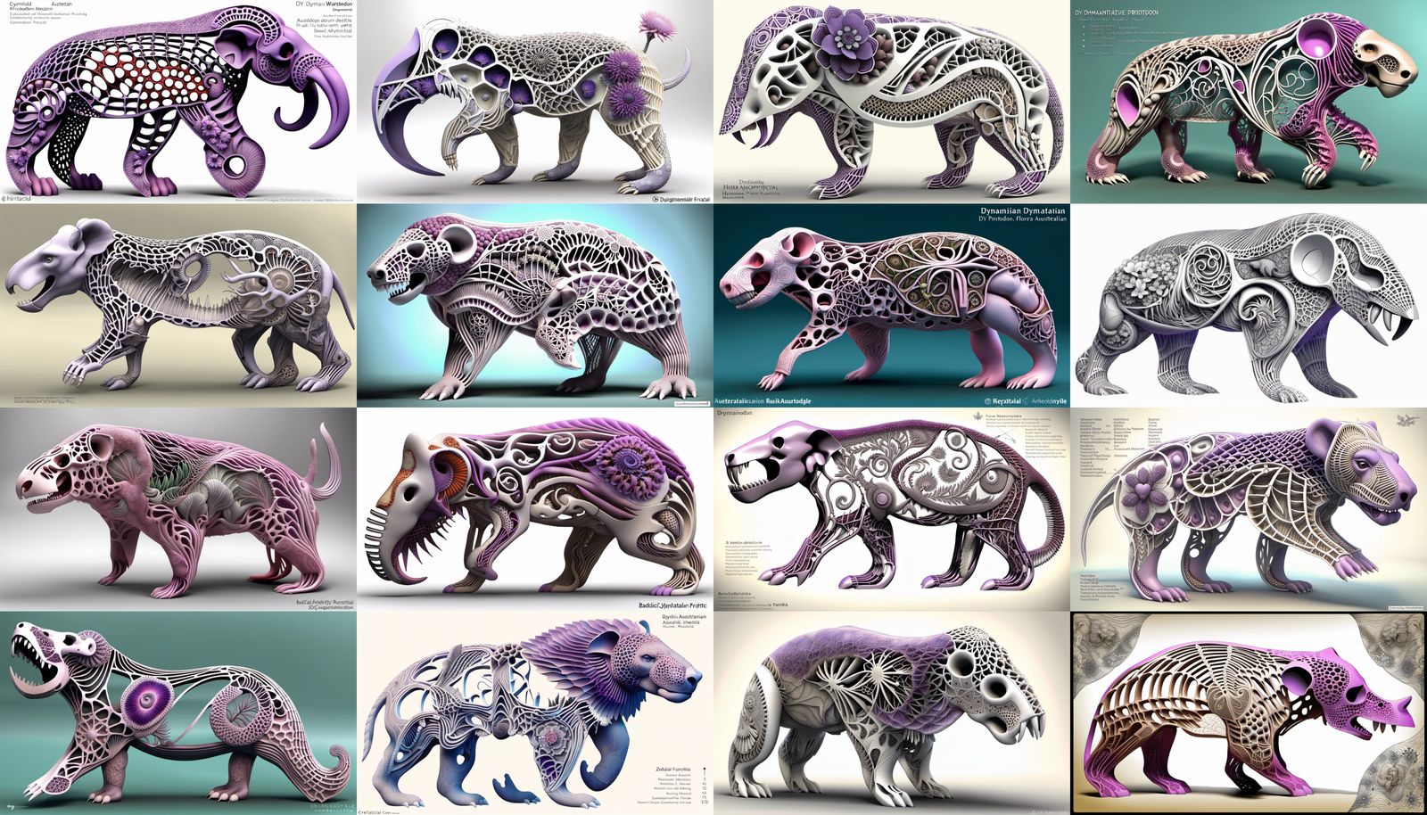 Australian Flora and Fauna with Fractal Geometry