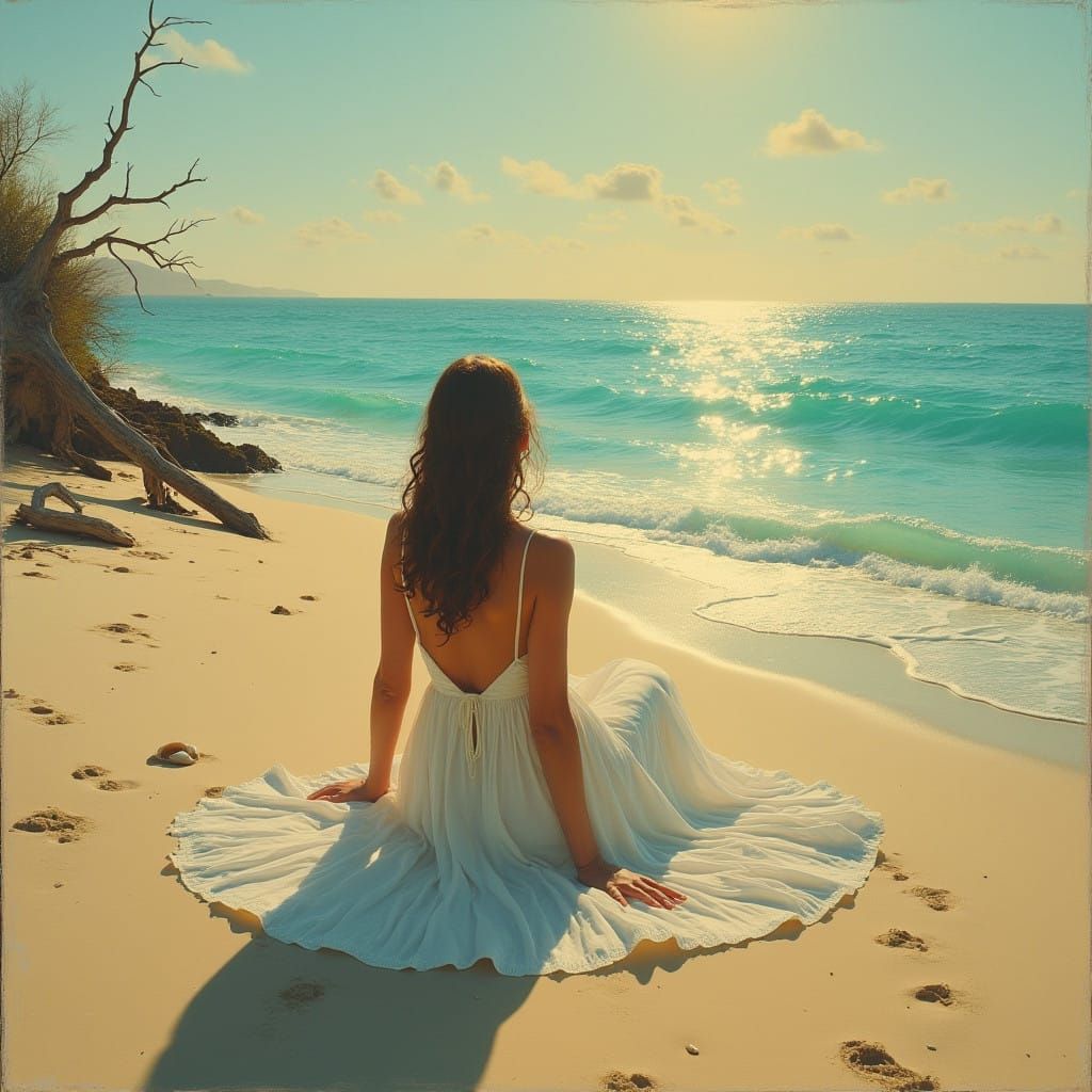 Serenely Lost in the Sunset Glow