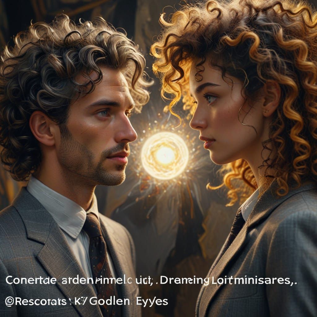 Expressionist Conversation with Golden Light