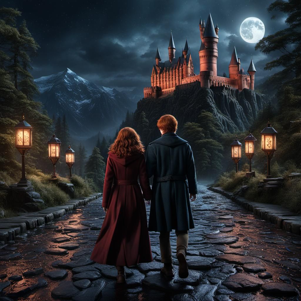 Ron and Hermione's Valentine's Day in Fantasy Art