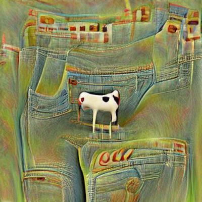 Cow Wearing Jeans: An AI-Generated Image