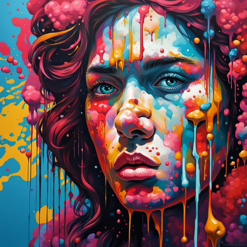 Helen of Troy in Graffiti Street Art Style