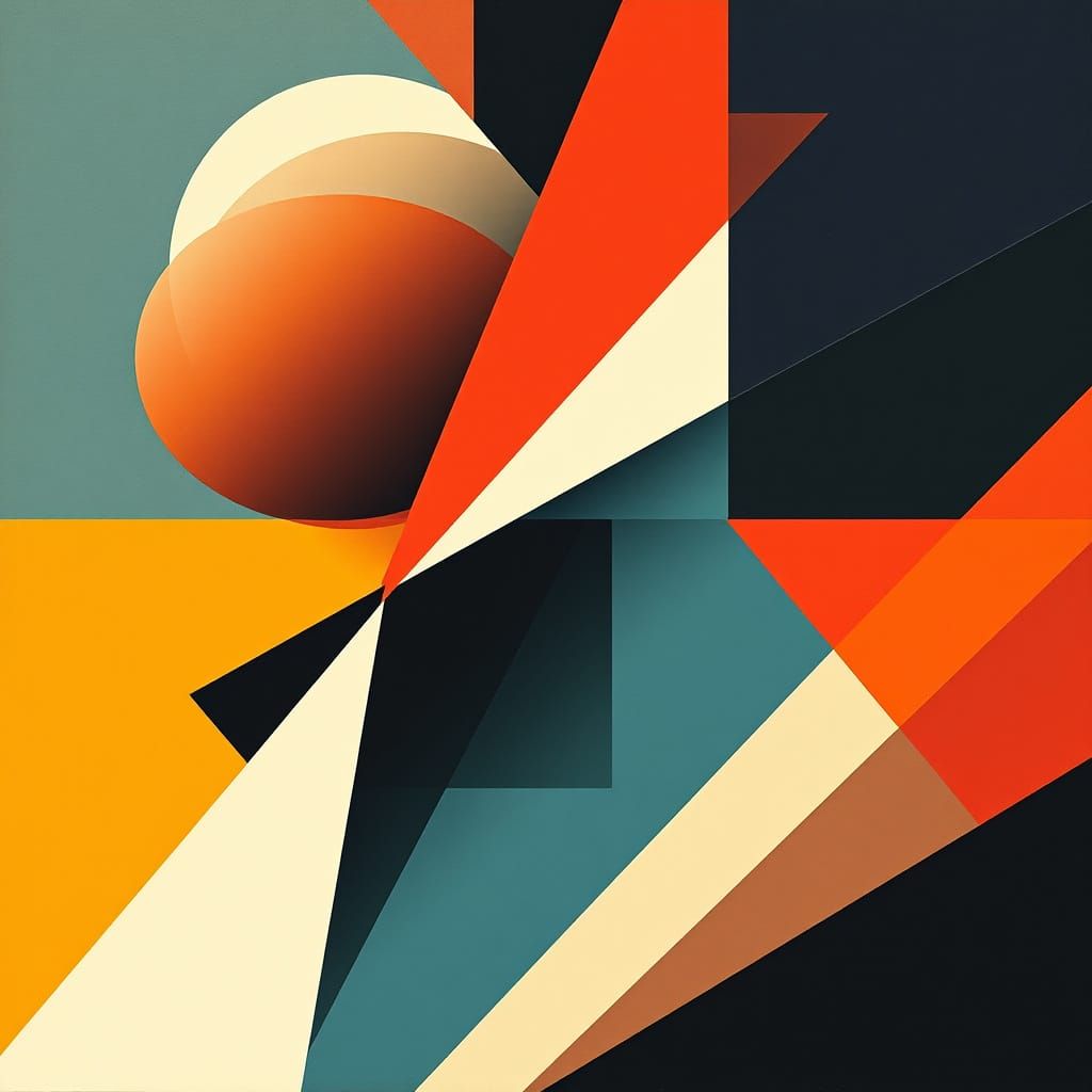 Dynamic Geometric Shapes in Avant-Garde Style