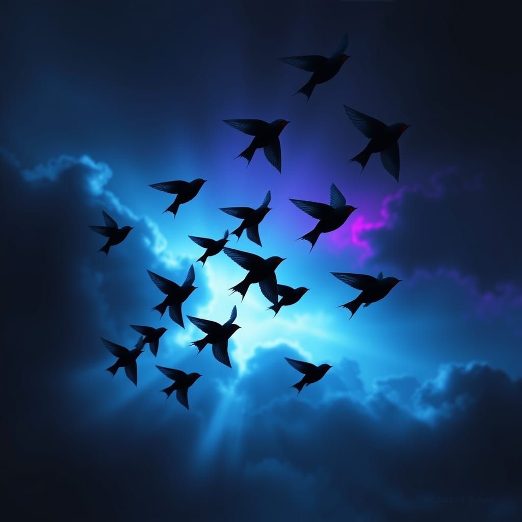 Swallows Fly South in Cyberpunk Dystopia