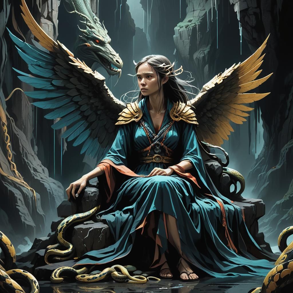 Angelic Throne in Dark Fantasy Cave
