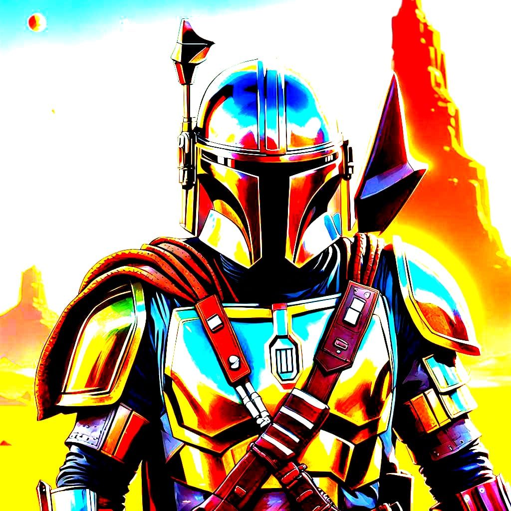Mandalorian Comic Book Art by Brooks and Mumford