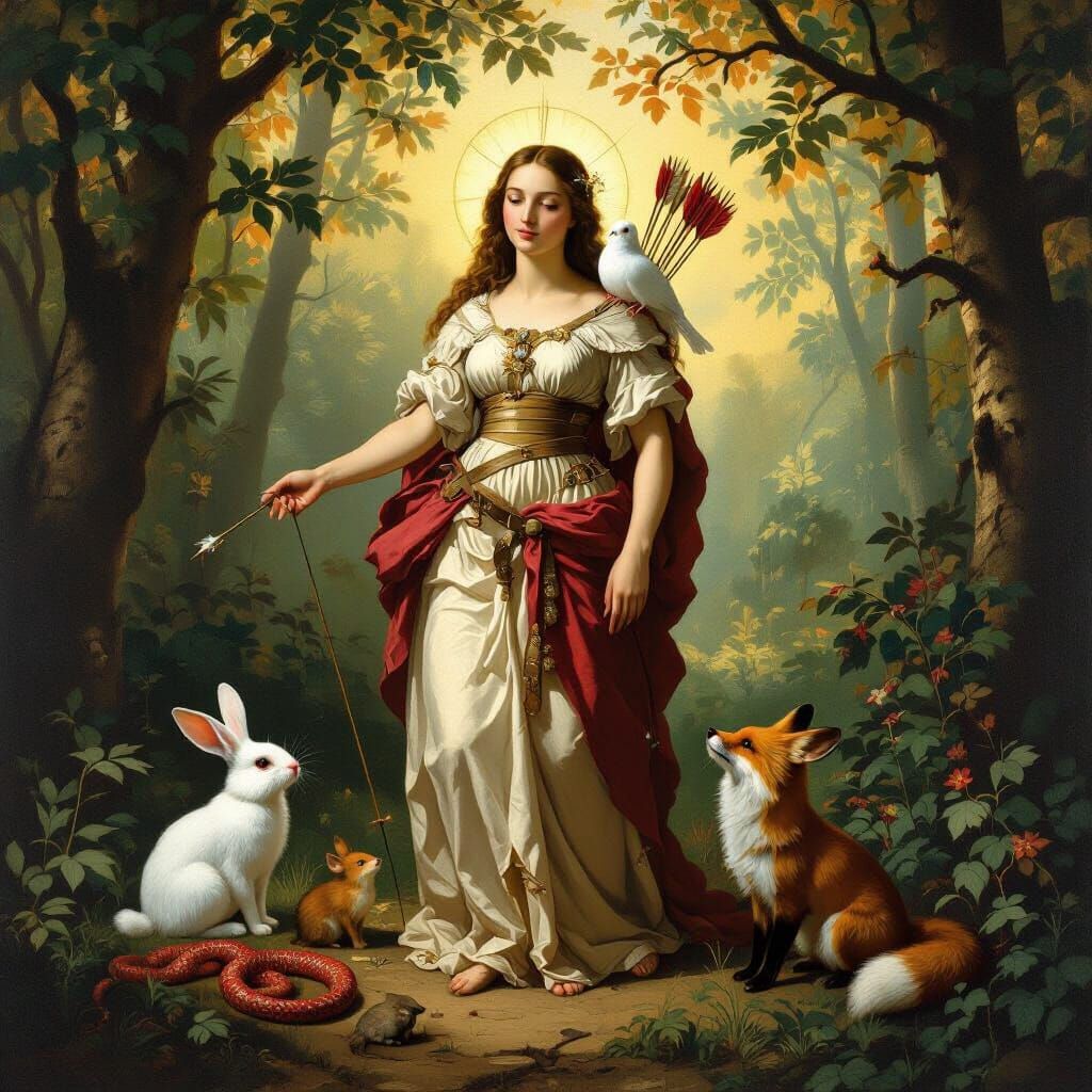 Saint Sebastian Transfixed by Arrows in Forest Clearing