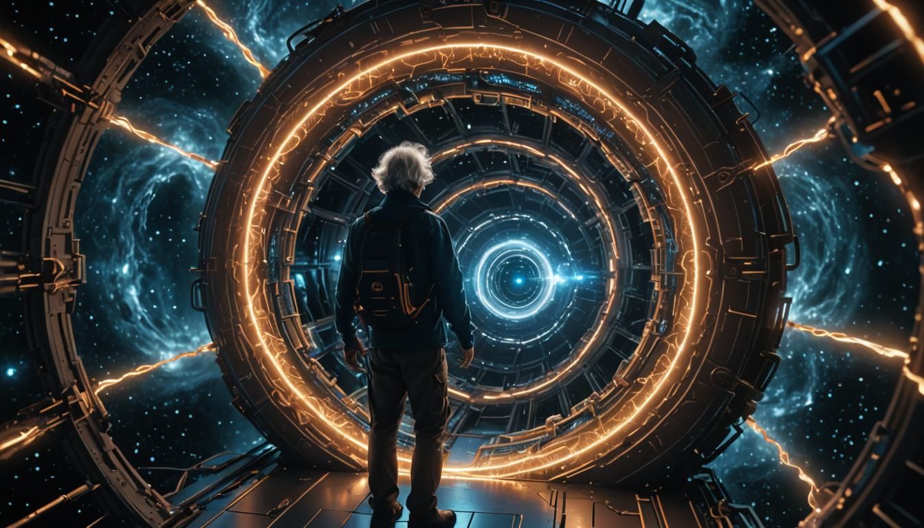 Advanced Spacecraft Enters Electrified Wormhole