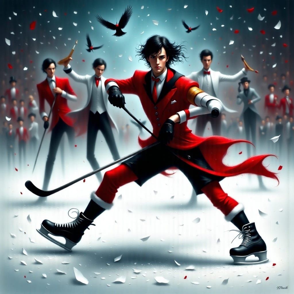 Dark Ice Hockey Arena in Elegant Style