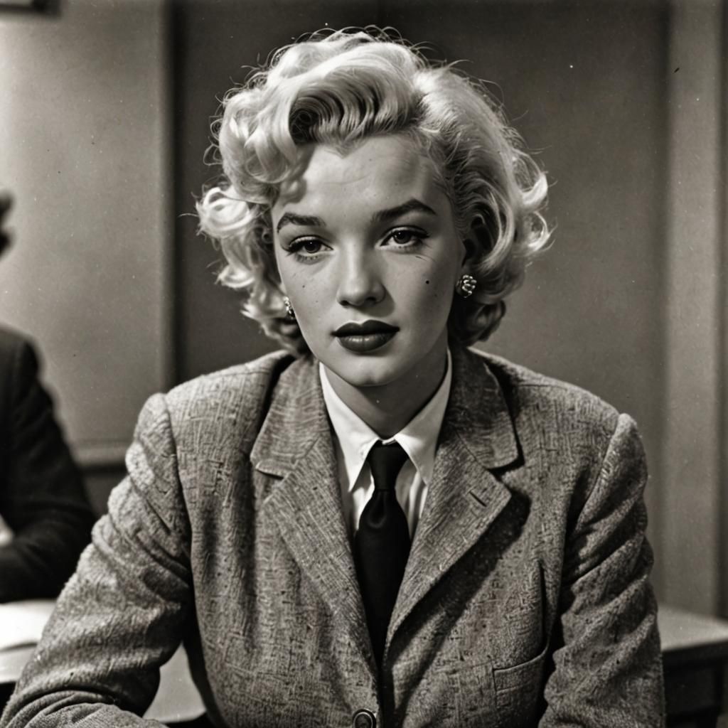 Marilyn Monroe as a Man: High Resolution Portrait