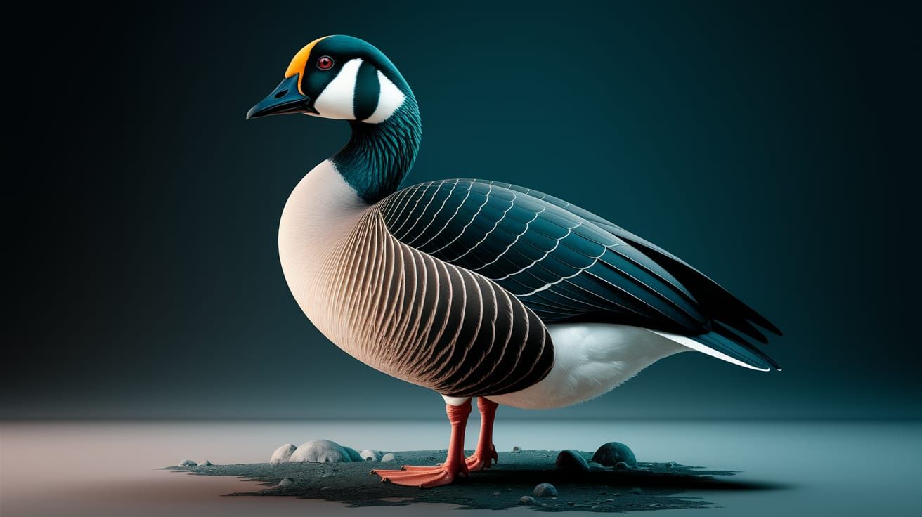 Abstract Sap Goose in Dark, Dramatic Shades