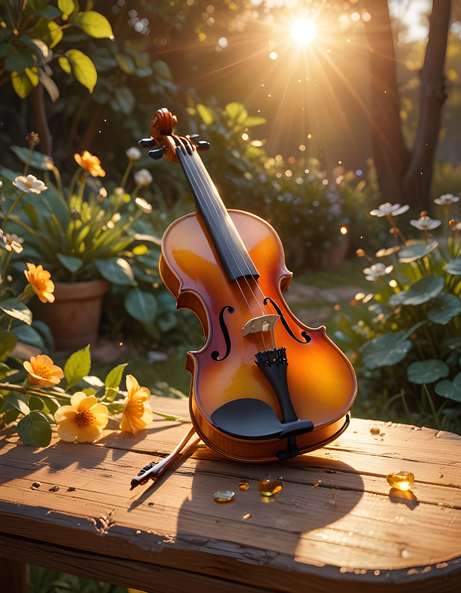 Stradivarius in Golden Light