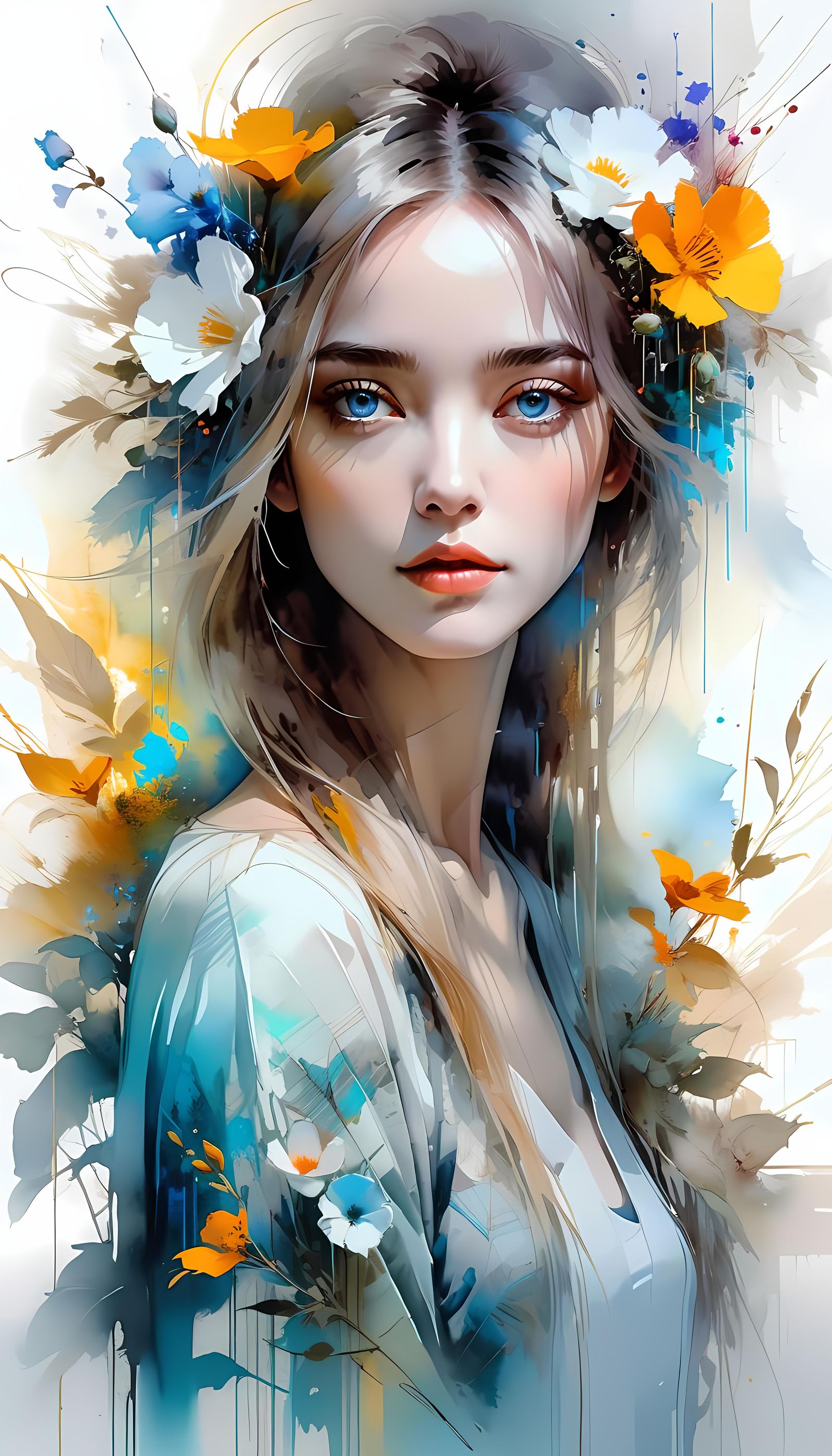 Dreamy Surreal Portrait with Harmonious Colors