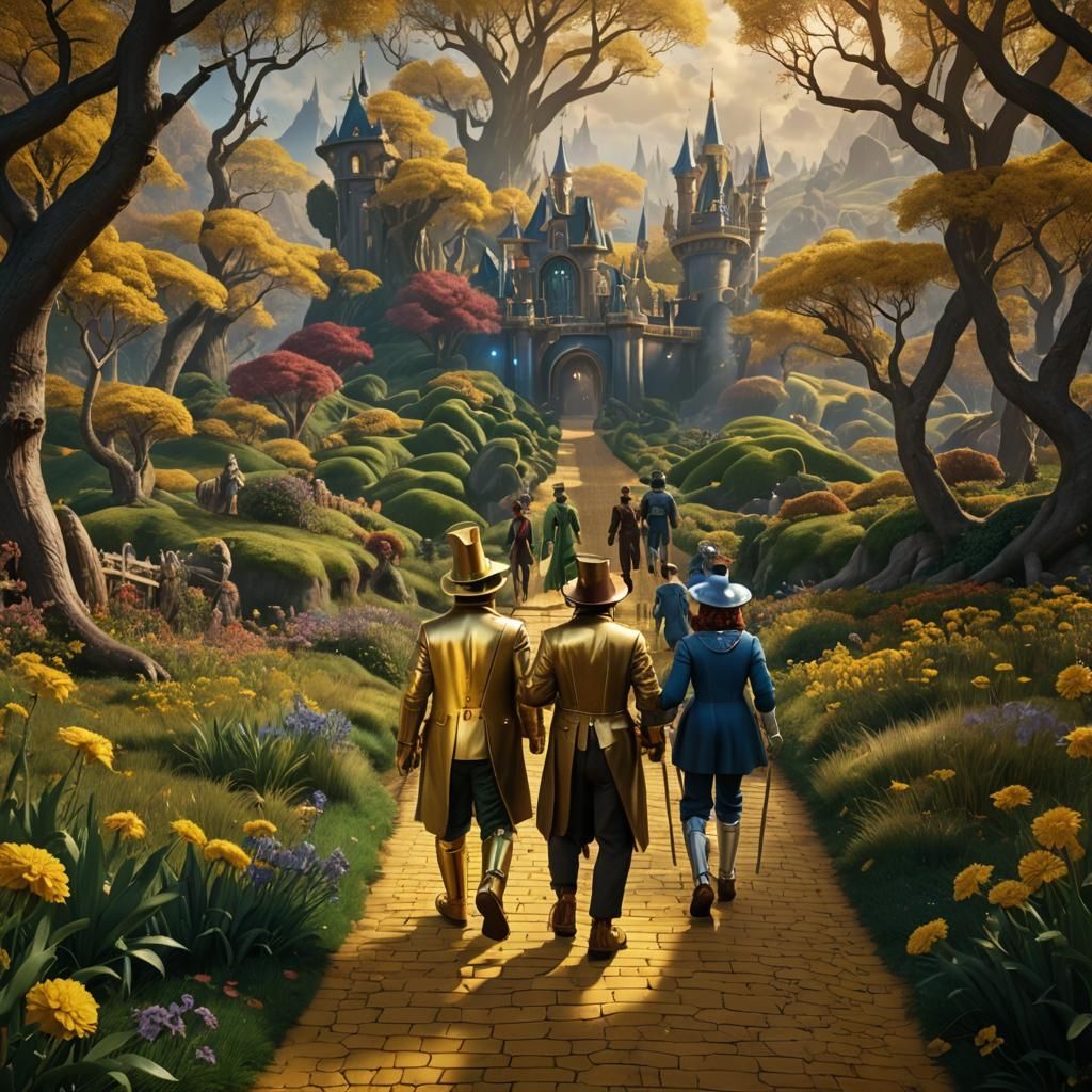 Wizard of Oz Characters on Golden Path