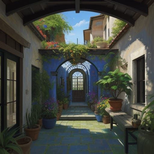Neo-Expressionist Courtyard Masterpiece