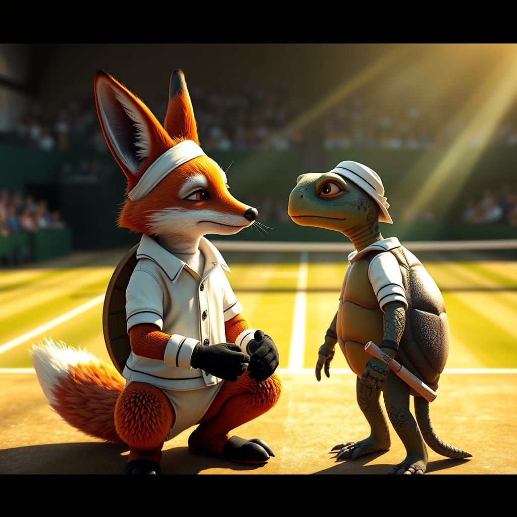 Tim Burton, Nicoletta Ciccoli. Medium shot. An anthropomorph...