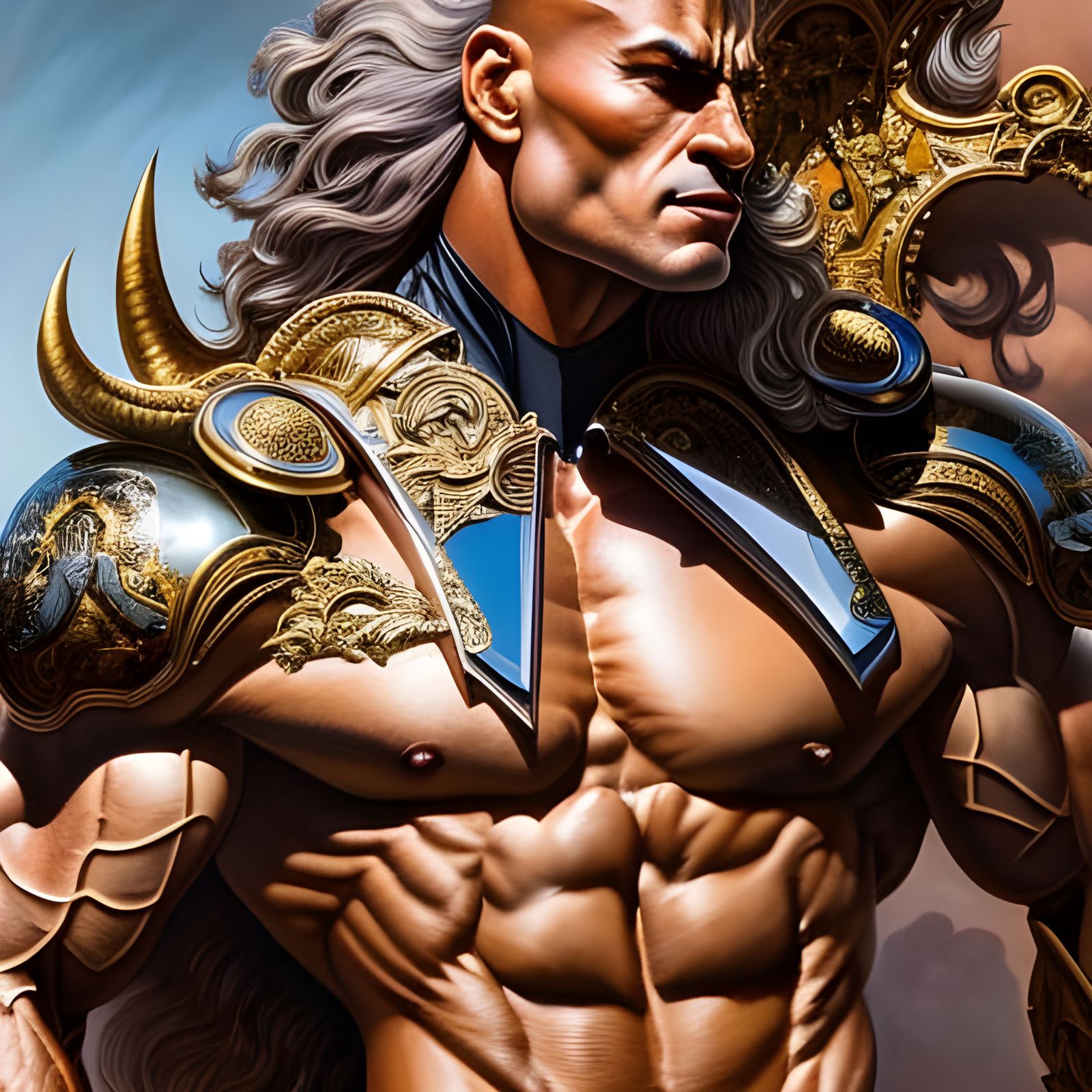 Rococo Kangaroo: Hyperdetailed and Muscular Close-Up