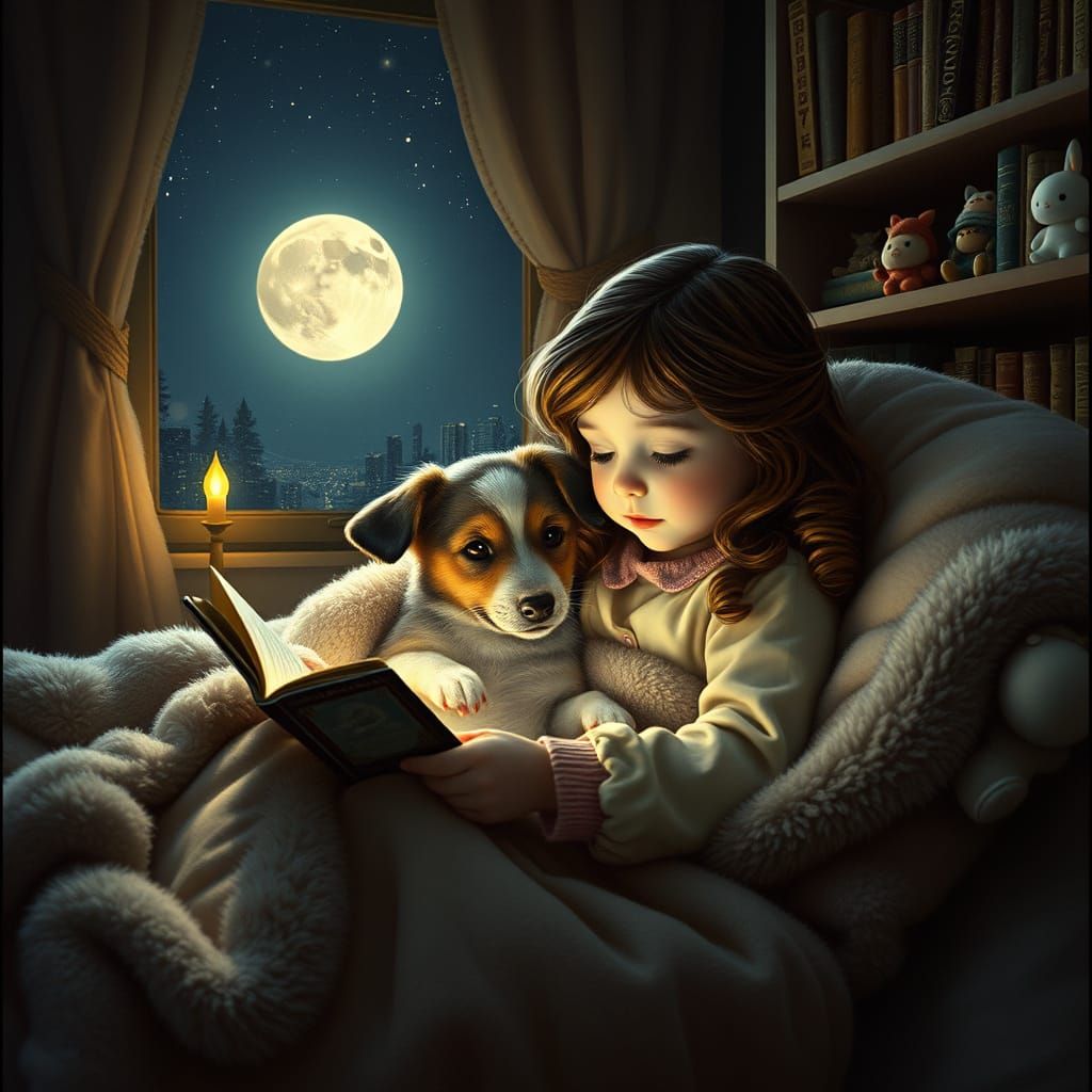 Cozy Reading Nook in Eerie Realism Style