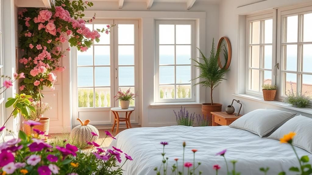 Seaside House with Wildflower Garden, Professional Photograp...