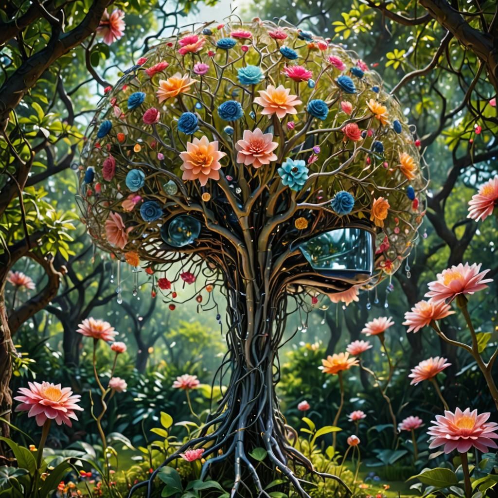 Neural Garden with Telekinetic Trees in Ultra Detail