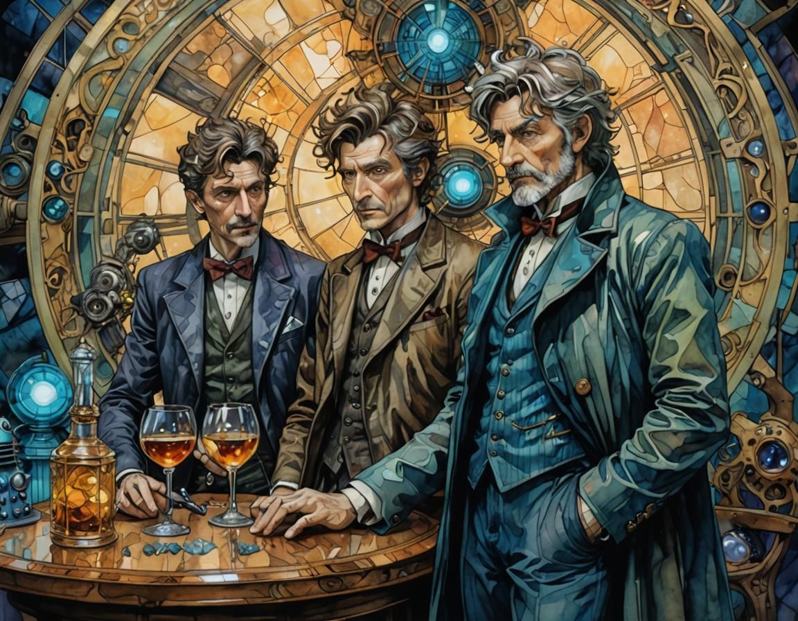 Cyberpunk Ballroom Scene in Cel-Shaded Style