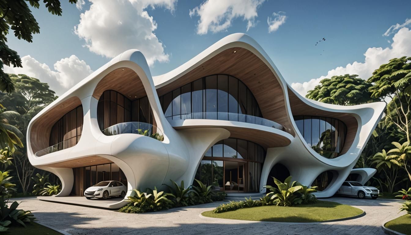 Futuristic Philippine House in Zaha Hadid Style