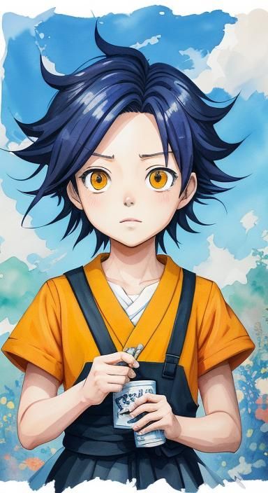 The Promised Neverland Cartoon in Gouache Style