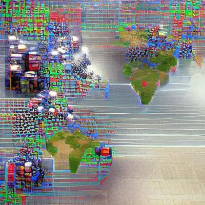 AI-Dominated World in Cyberpunk Style