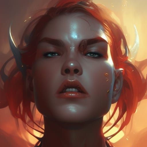 Detailed Portrait of a Devil Brawler