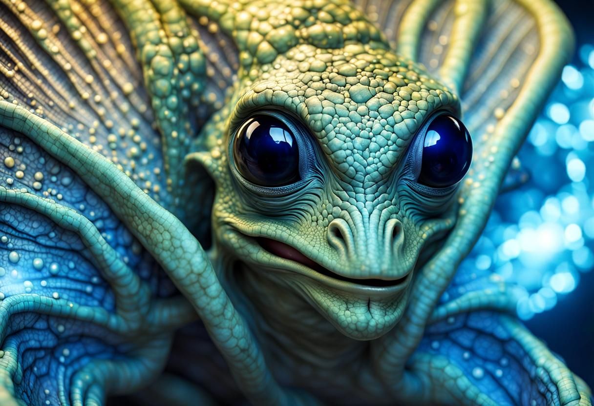 Photorealistic Aliens in Subdued Eldritch Light: Hyperreal P...
