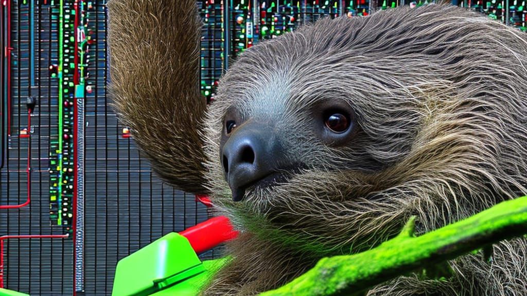 Futuristic Sloth in Frequency Synthesizer