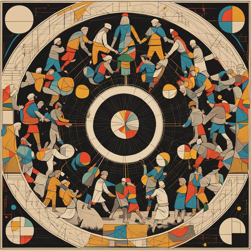 Pythagoreans Square the Circle in Pop Art Style