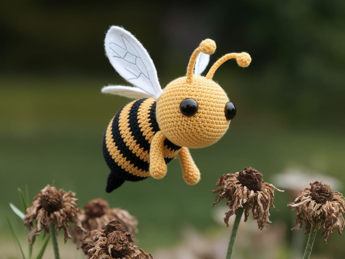 Amigurumi Honey Bee Ready to Sting
