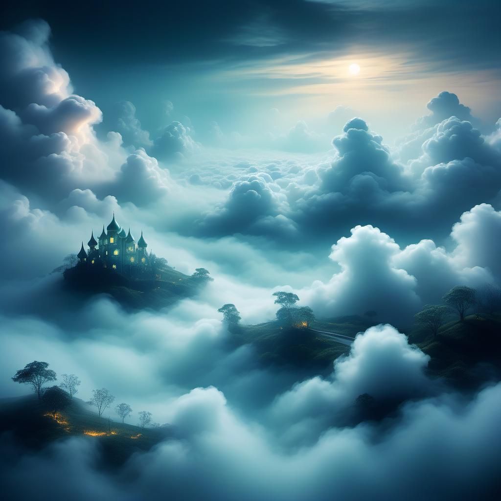 Ethereal Dreamscape with Luminescent Volumetric Lighting