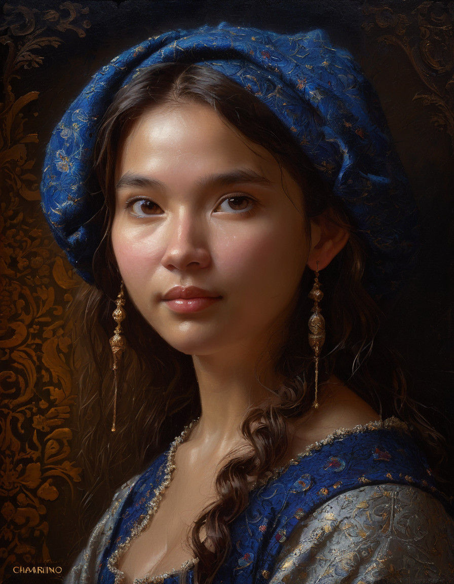 Timeless Renaissance Portrait in Warm, Ethereal Light