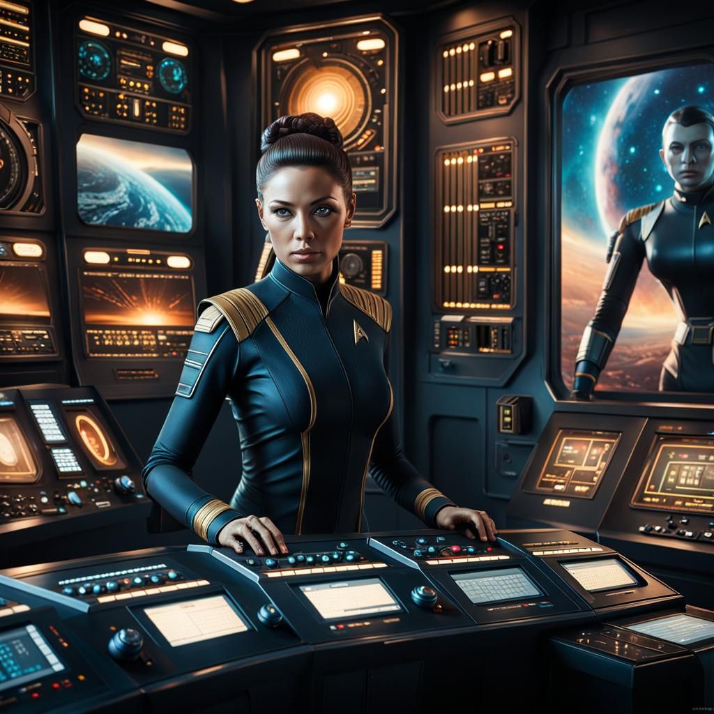 spaceship's control room.