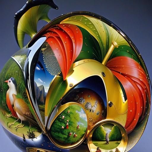 Garden of Earthly Delights: Detailed 3D Rendering