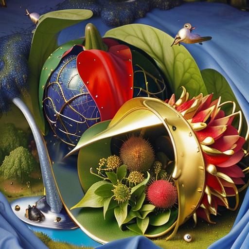 Garden of Earthly Delights: Detailed 3D Rendering