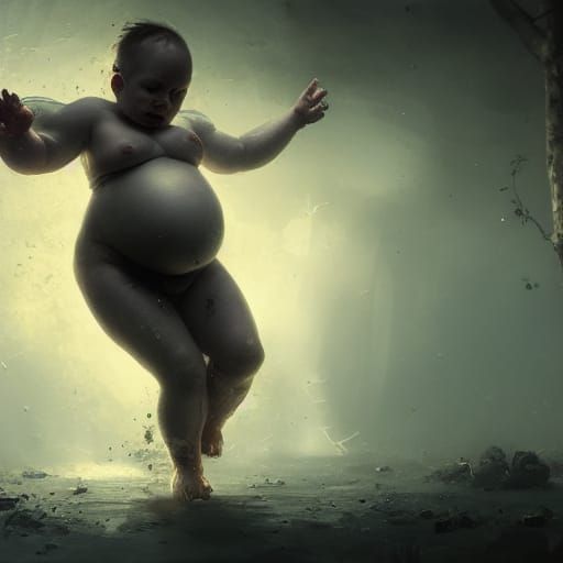 Evil Pregnant Baby's Dark Fantasy Destruction