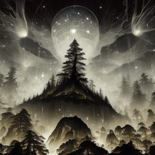 Ethereal Suffolk Twilight with Mysterious UFO Lights in a Cy...