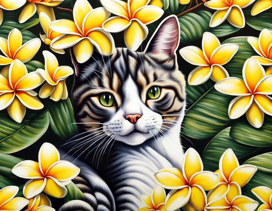 Felines & Frangipanis
