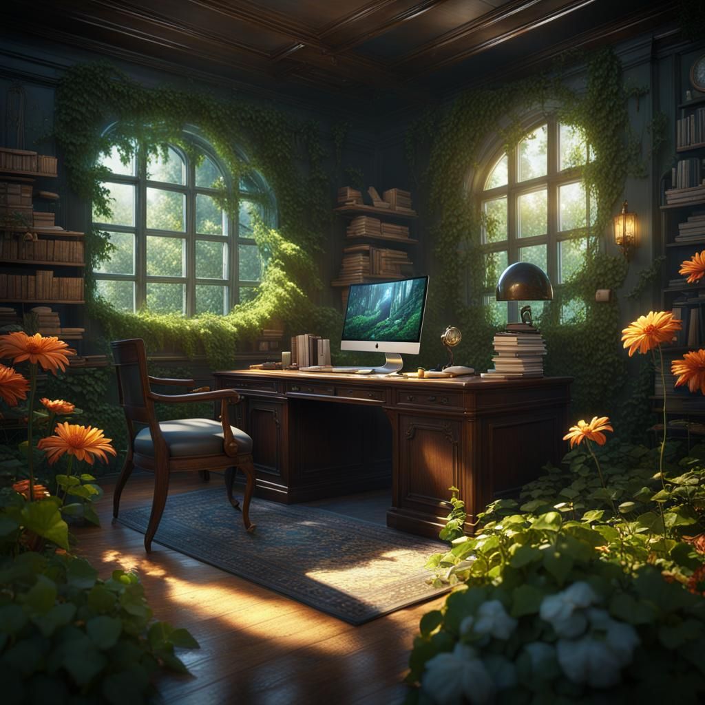 Office Transformed: Forest Room in Unreal Engine 5