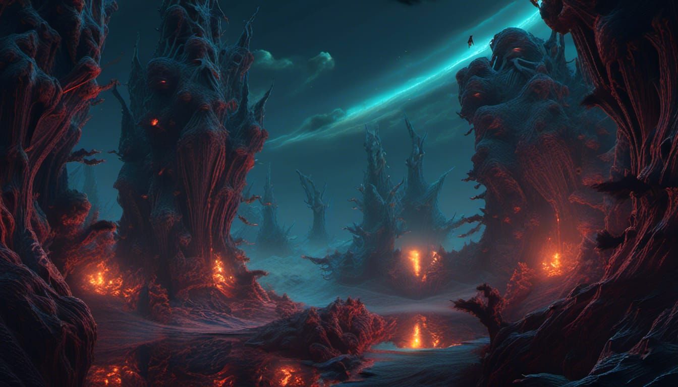Cosmic Lovecraftian Landscape in Unreal Engine