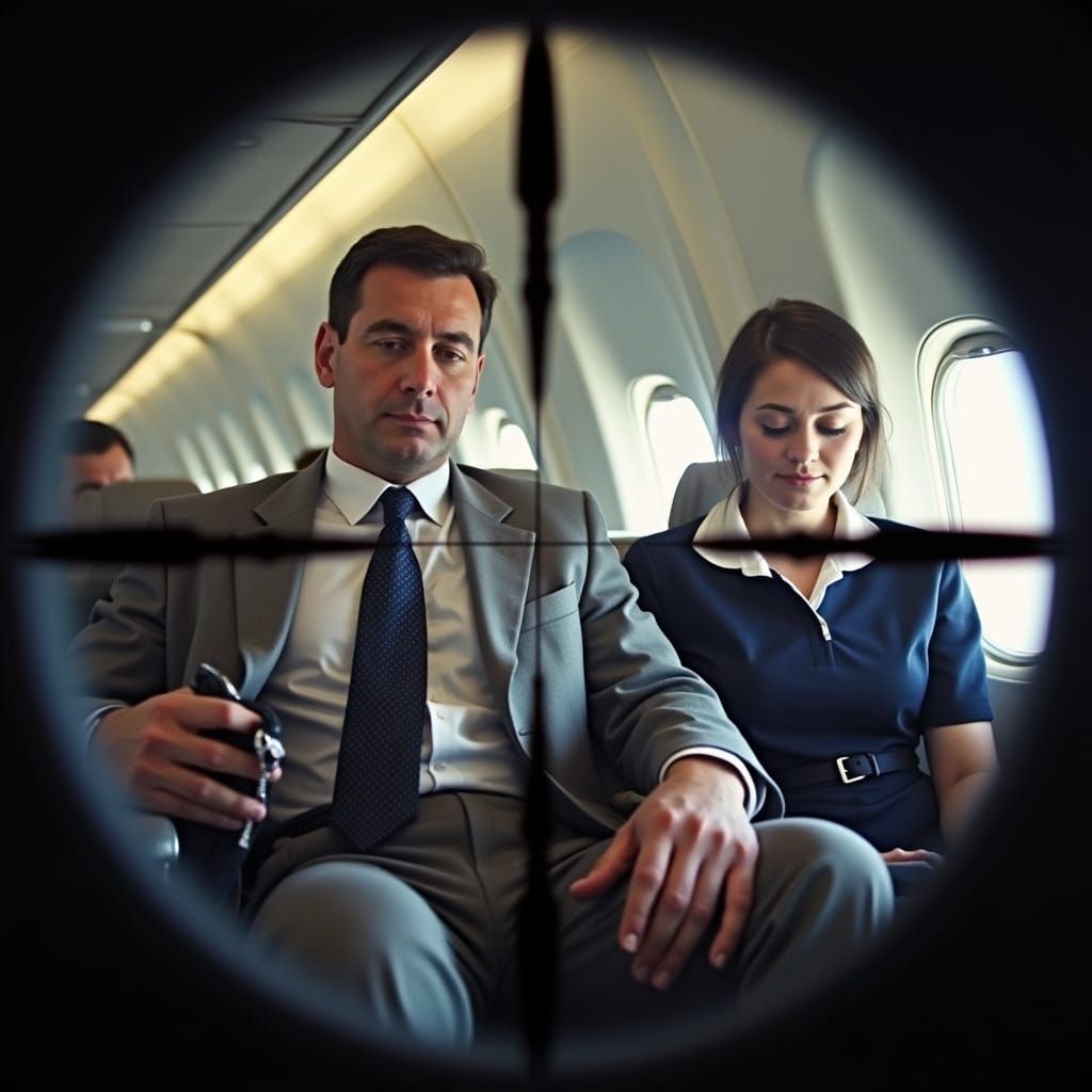 Hijacker in Crosshairs of Sniper Rifle